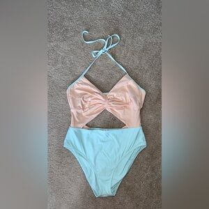 KORESWIM Flora Maillot Color block one piece swimsuit Large